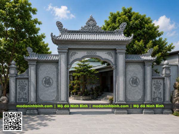 Mẫu Cổng Đá Nhà Thờ Tổ - Cổng Đá Từ Đường Đẹp