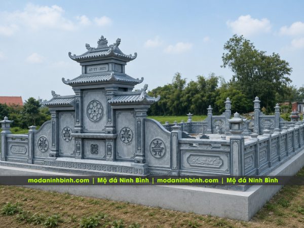 Chia sẻ Kinh Nghiệm Xây Lăng Mộ Đá Gia Đình 100m2 Bền Đẹp, Phong Thủy 6 Mau Lang Tho Da Chat Luong modaninhbinh