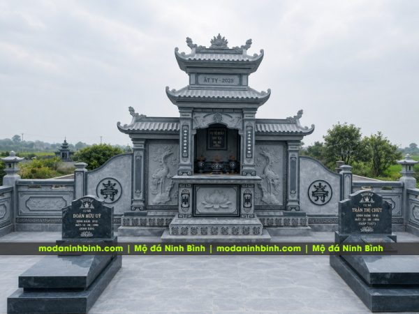 Chia sẻ Kinh Nghiệm Xây Lăng Mộ Đá Gia Đình 100m2 Bền Đẹp, Phong Thủy 7 Mau Lang Tho Da Dep Long Dinh Da langthoda