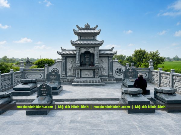Chia sẻ Kinh Nghiệm Xây Lăng Mộ Đá Gia Đình 100m2 Bền Đẹp, Phong Thủy 12 Xay Lang Mo da Uy tin tai Ninh Binh