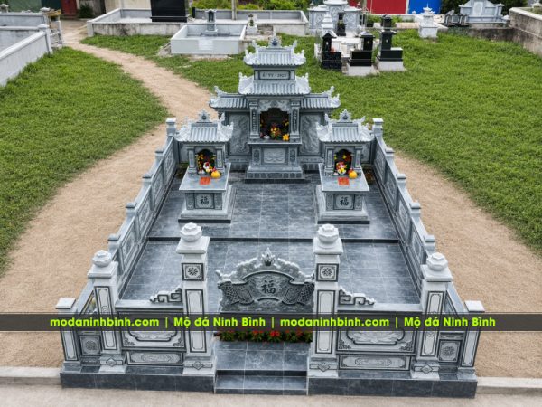 Xây Lăng Mộ Đá Bền Đẹp, Chuẩn Phong Thủy Cho Gia Đình - Mẫu Lăng Mộ Đá 1 Mái 4 Xay dung Lang Mo da tai Mo Da Ninh Binh modaninhbinh