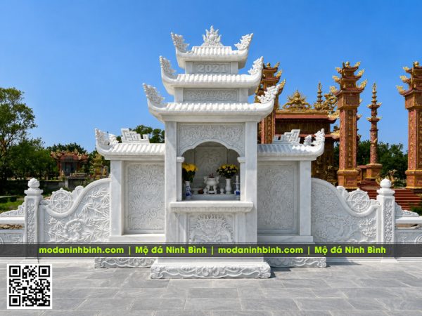 Mẫu Lăng thờ đá trắng Yên Bái đẹp, chất lượng