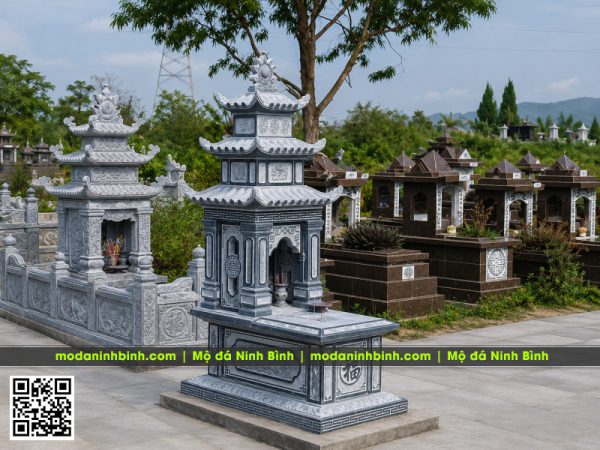 Mẫu Mộ 3 mái đẹp -  xây Mộ 3 mái cho Ông Bà, Cha Mẹ