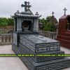 Mẫu Mộ Công giáo 3 cấp nguyên khối 1 mái