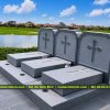 Mẫu Mộ công giáo đơn giản - đá xanh Thanh Hóa nguyên khối