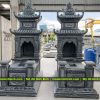 Mẫu Mộ đá 2 mái - Xây Mộ 2 mái bằng đá xanh Thanh Hóa chất lượng