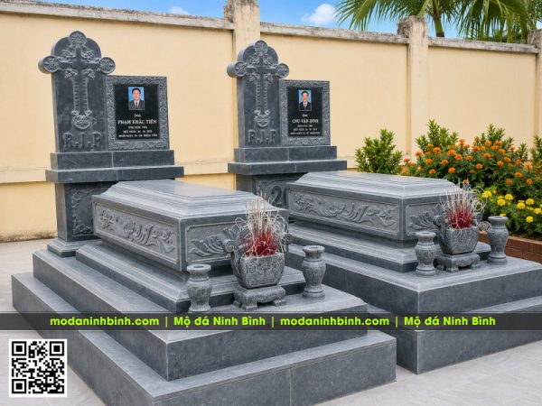 Mẫu Mộ đá công giáo nguyên khối, chôn 1 lần
