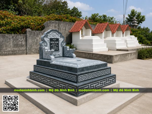 Mẫu Mộ đá đẹp, đơn giản, chất lượng từ đá xanh rêu Thanh Hóa