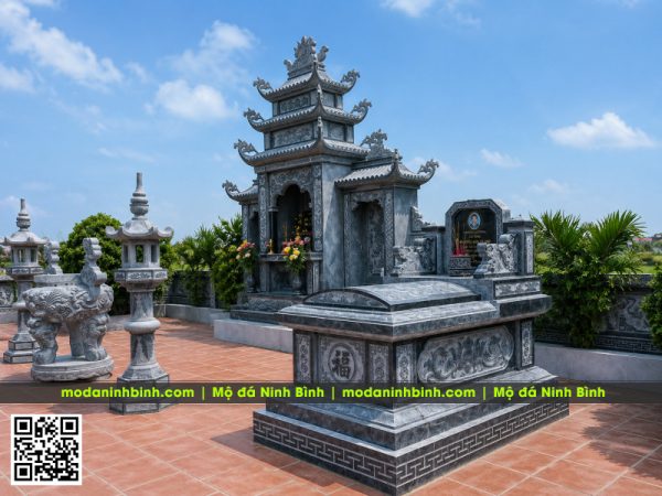 Mẫu Mộ đá đơn tam sơn đẹp - Mộ đơn giá tốt tại Ninh Bình