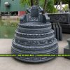 Mẫu Mộ đá tròn 5 cấp - Mộ tròn đá xanh rêu