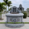 Mẫu Mộ đá tròn giả cổ đẹp, trang trọng, thành kính