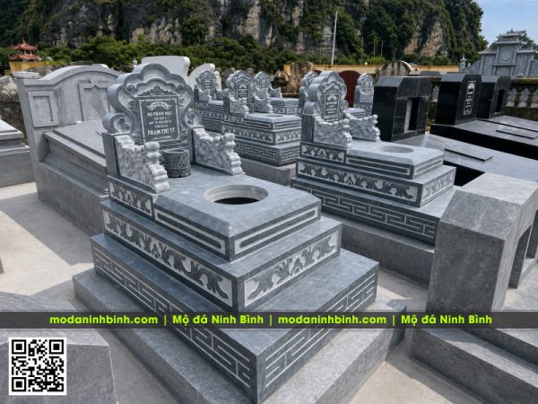 Mẫu Mộ đá xanh giá rẻ, chất lượng, phù hợp cho nhiều gia đình khi xây, sửa mộ phần