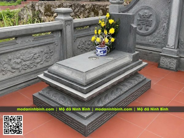 Mẫu Mộ đá xanh rêu 5 cấp đá nguyên khối, được lựa chọn nhiều 2026