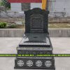 Mẫu Mộ đá xanh rêu giả cổ đẹp, kích thước 81x127cm
