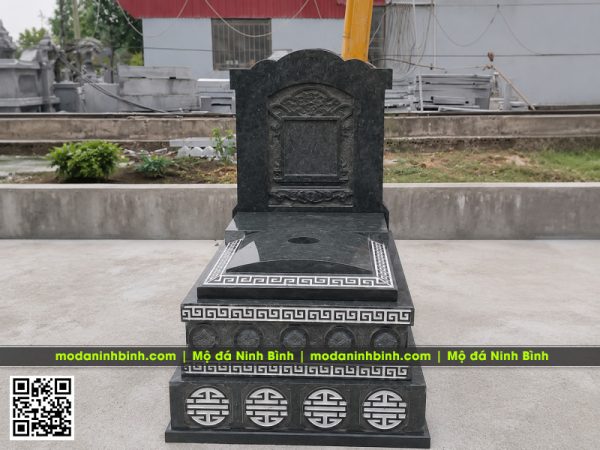 Mẫu Mộ đá xanh rêu giả cổ đẹp, kích thước 81x127cm