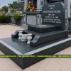 Mẫu mộ đá granite đẹp, hiện đại, đơn giản tại Ninh Bình
