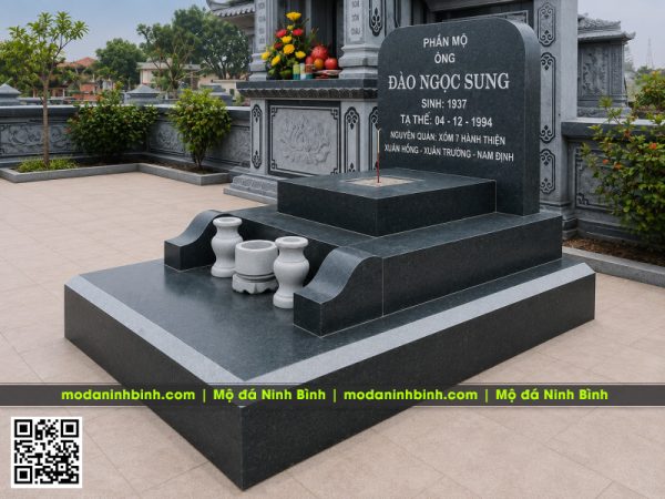 Mẫu mộ đá granite đẹp, hiện đại, đơn giản tại Ninh Bình
