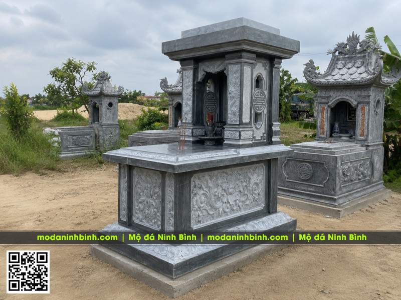 Mộ đá 1 mái bằng nguyên khối - Mộ đá giá rẻ tại Ninh Bình 92 Mo da 1 mai bang nguyen khoi Mo da gia re tai Ninh Binh