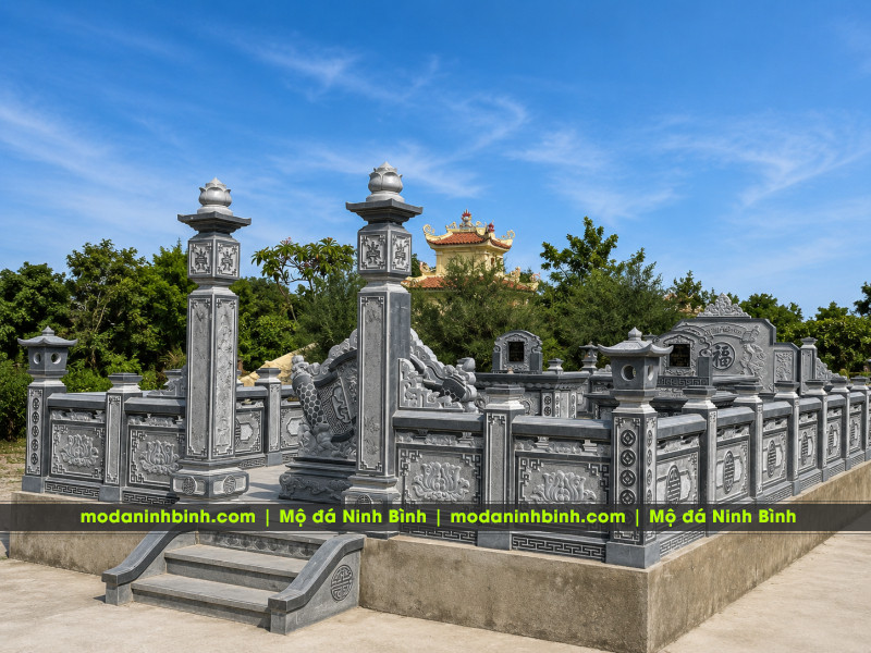 Tư vấn xây Lăng Mộ Tổ - Mẫu Lăng Mộ Tổ Dòng Tộc, Dòng Họ Đẹp, Chất Lượng, Chuẩn Phong Thủy 15 Khu Lăng Mộ đá cho gia tộc Nguyễn Thức - Khu Lăng Mộ Tổ Đẹp