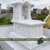 Mẫu Mộ đá trắng 1 mái vòm (mộ 1 mái đá trắng) - Mộ đá Ninh Bình
