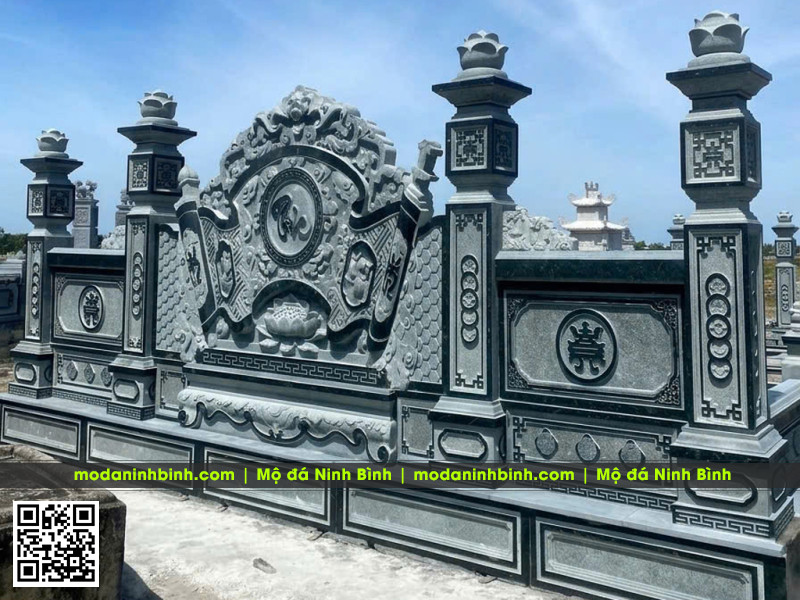 Bình Phong đá hậu bành khu Lăng Mộ Tổ, Lăng Mộ Dòng Họ 6 Bình Phong đá hậu bành khu Lăng Mộ Tổ, Lăng Mộ Dòng Họ