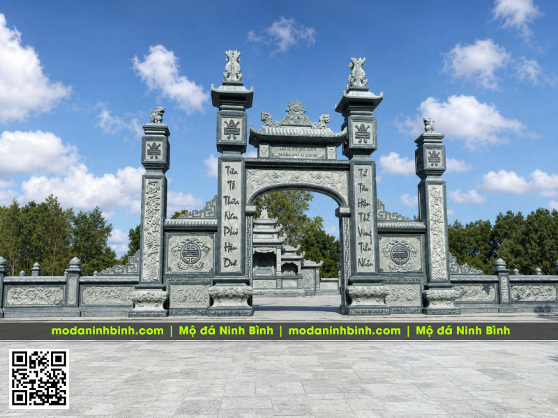 Cổng đá tam quan cho khu Lăng mộ đá dòng họ đẹp, bề thế 6 Cổng đá tam quan cho khu Lăng mộ đá dòng họ đẹp, bề thế