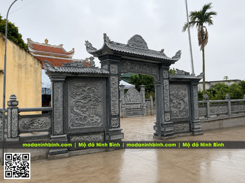 Mẫu Cổng đá 1 mái đẹp - Cổng 1 mái Nhà thờ họ (Nhà thờ tổ) 4 Mẫu Cổng đá 1 mái đẹp - Cổng 1 mái Nhà thờ họ (Nhà thờ tổ)