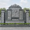 Mẫu Cuốn thư đá vuông (bình phong đá vuong) tại khu Lăng Mộ đá dòng họ