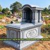 Mẫu Mộ đá 1 mái vòm (1 mái cong), đá xanh rêu Thanh Hóa, rộng 89cm x dài 147cm 1 Mau Mo da 1 mai vom 1 mai cong da xanh reu Thanh Hoa rong 89cm x dai 147cm