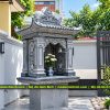 Miếu thờ thần linh ngoài trời 1 mái - Mẫu Cây hương đá ngoài trời 1 mái