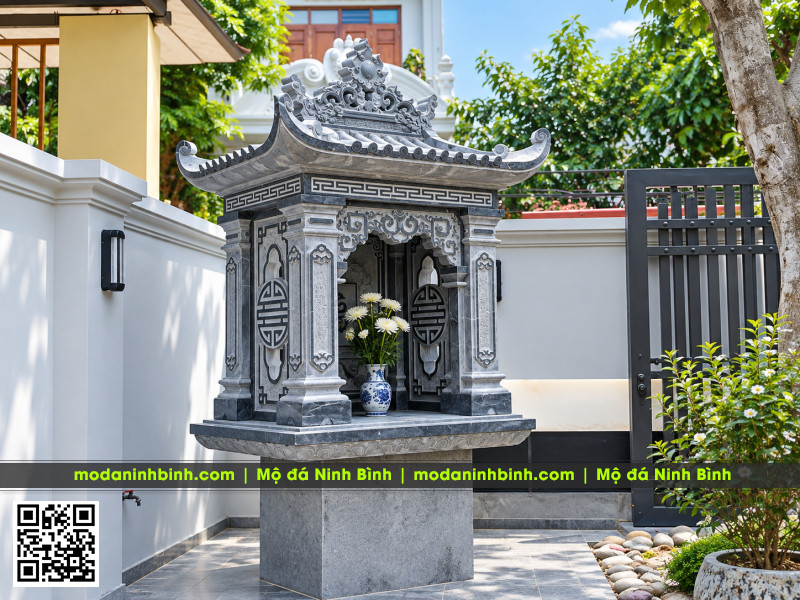 Miếu thờ thần linh ngoài trời 1 mái - Mẫu Cây hương đá ngoài trời 1 mái 6 Miếu thờ thần linh ngoài trời 1 mái - Mẫu Cây hương đá ngoài trời 1 mái